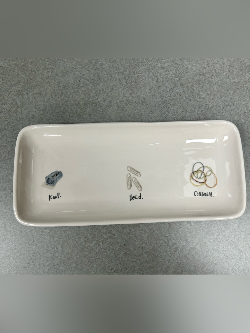 Rae Dunn White Ceramic Tray